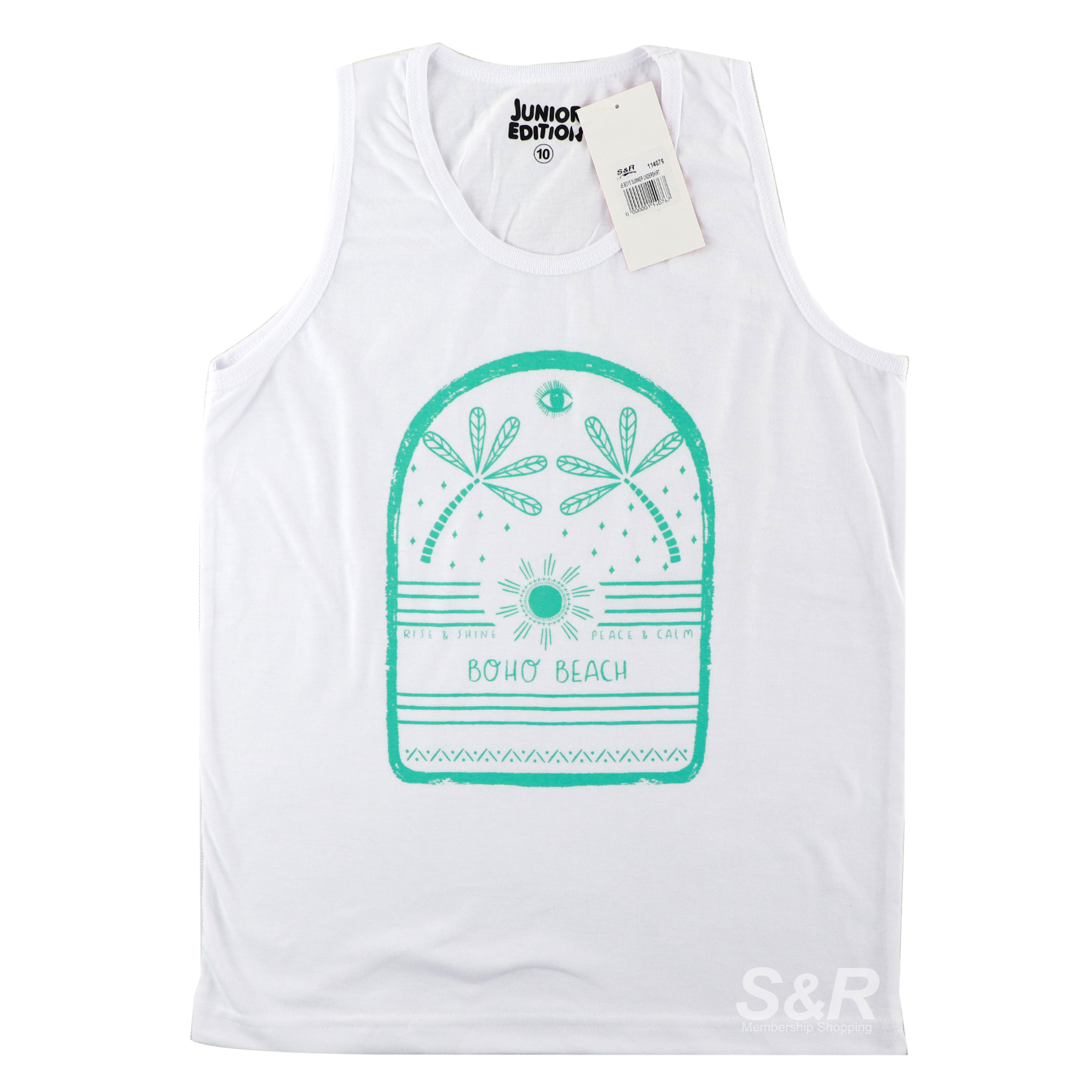 Junior Edition Boho Beach White Tank Top Size 10 1pc